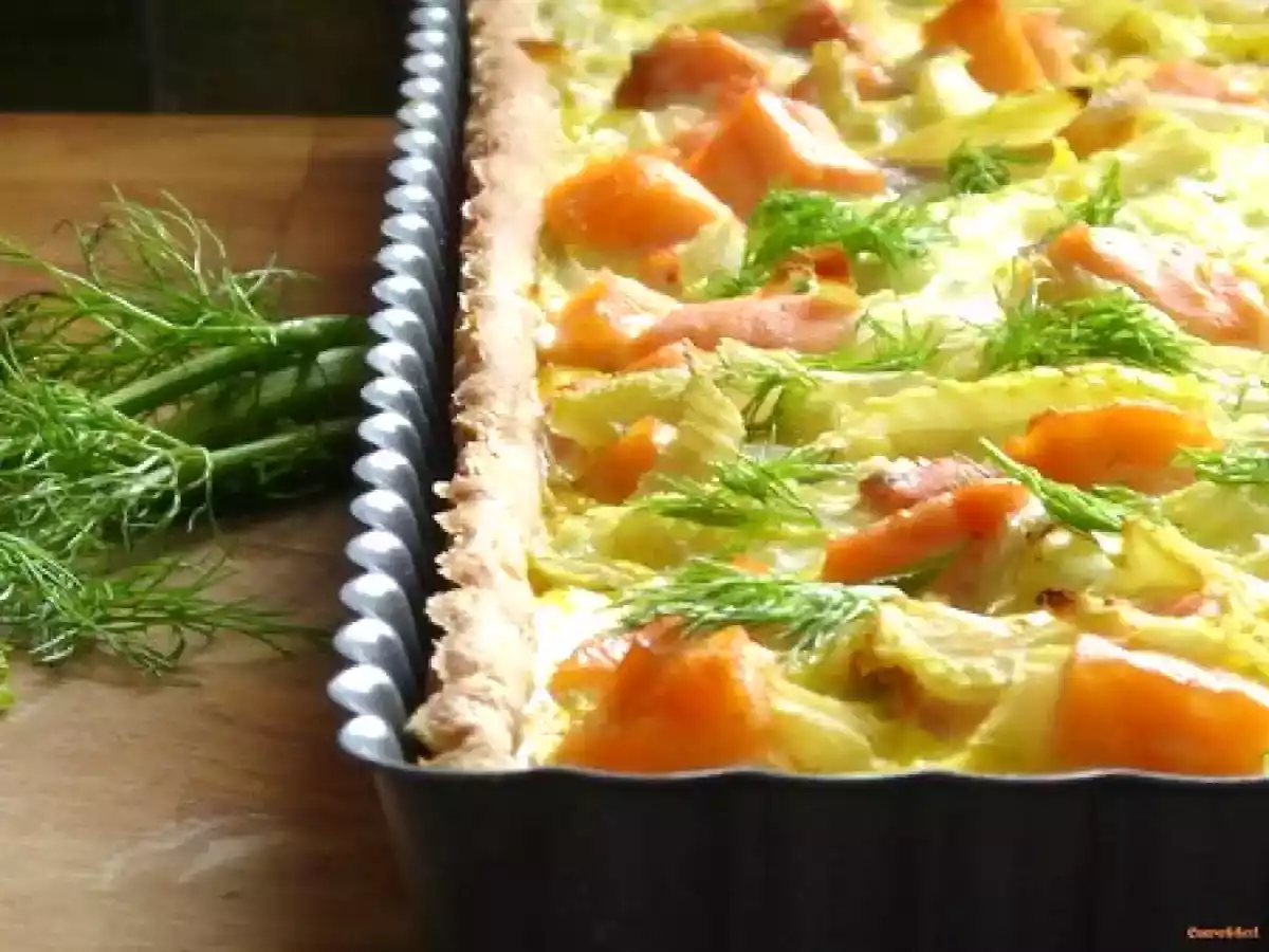 Pâte à tarte au yaourt pour une quiche saumon, fenouil et curry - photo 2