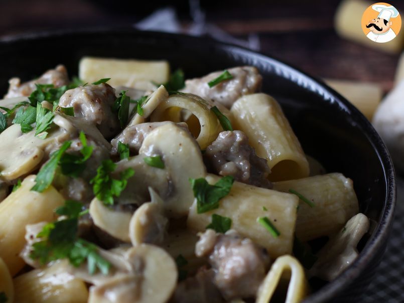 Pâtes crémeuses aux champignons et à la saucisse - photo 5