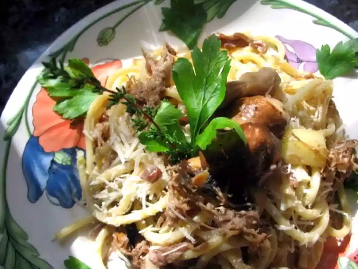 Pâtes d'automne aux cèpes et confit de canard - photo 3