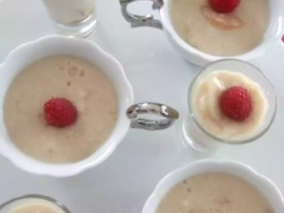 Petites crèmes au lait d'amande, tofu soyeux poire et abricot - photo 4