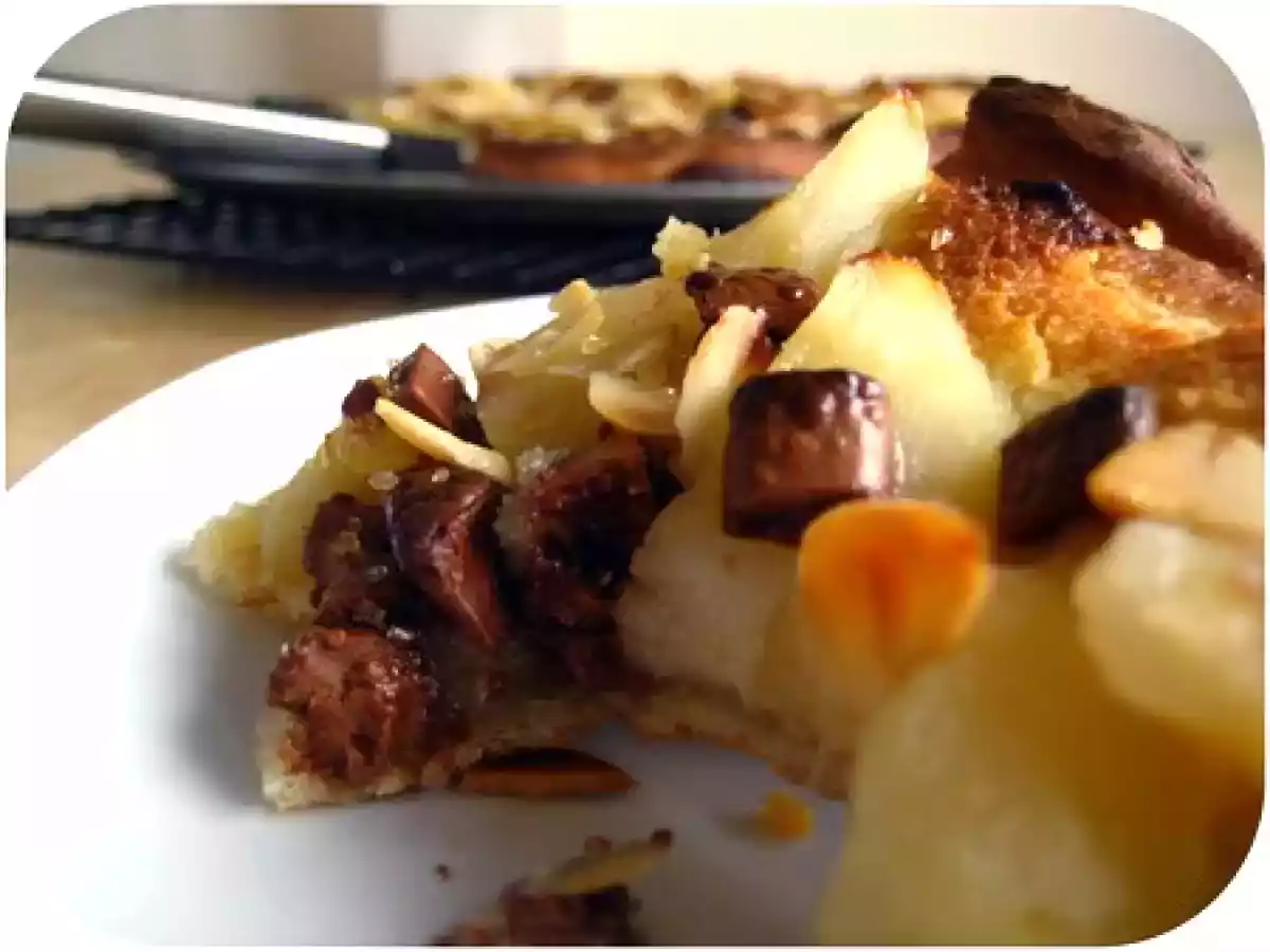 Pizza crème d'amandes, poires et chocolat Quand le Sucré devient Salé et vice-versa - photo 2