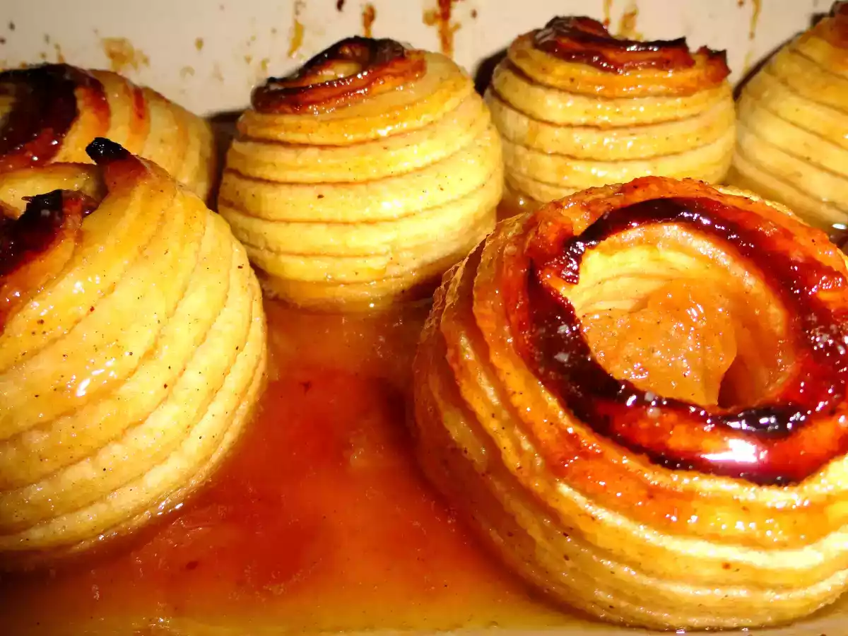 Pommes au four, caramel et p'tits raisins - photo 3