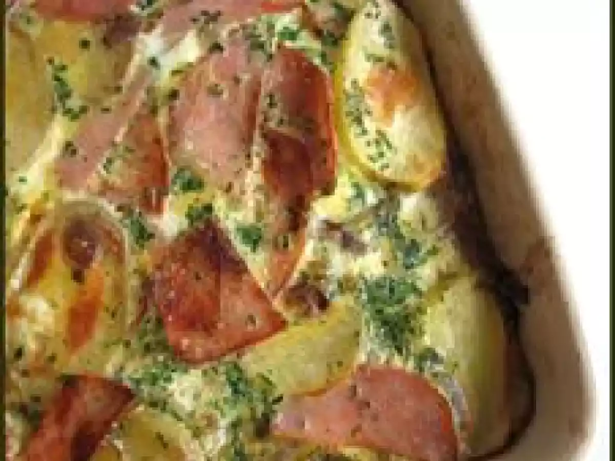 Potato frittata, frittata aux pommes de terre, à l'oignon et au bacon - photo 2