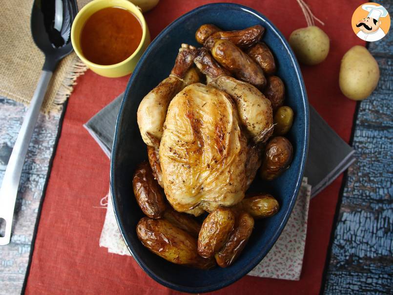 Poulet rôti au Moulinex Multicook&Fry, pour un résultat crousti-moelleux!