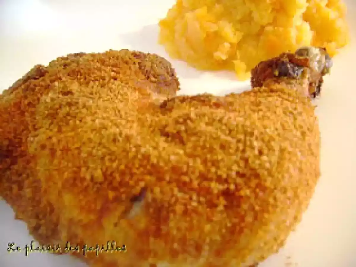 Poulet Shake n' bake maison.