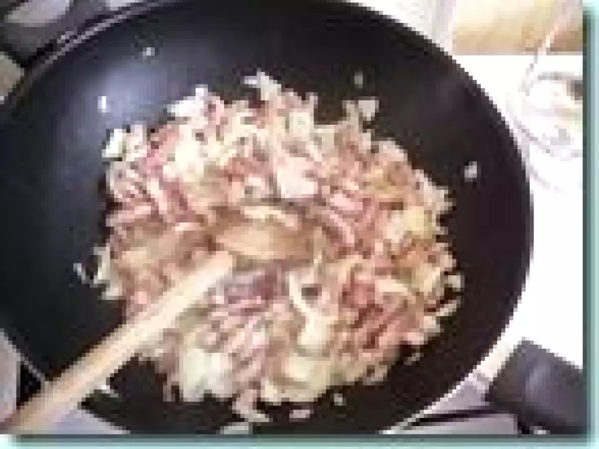 Quand 2 recettes se rencontrent...Risotto aux courgettes et aux lardons - photo 3