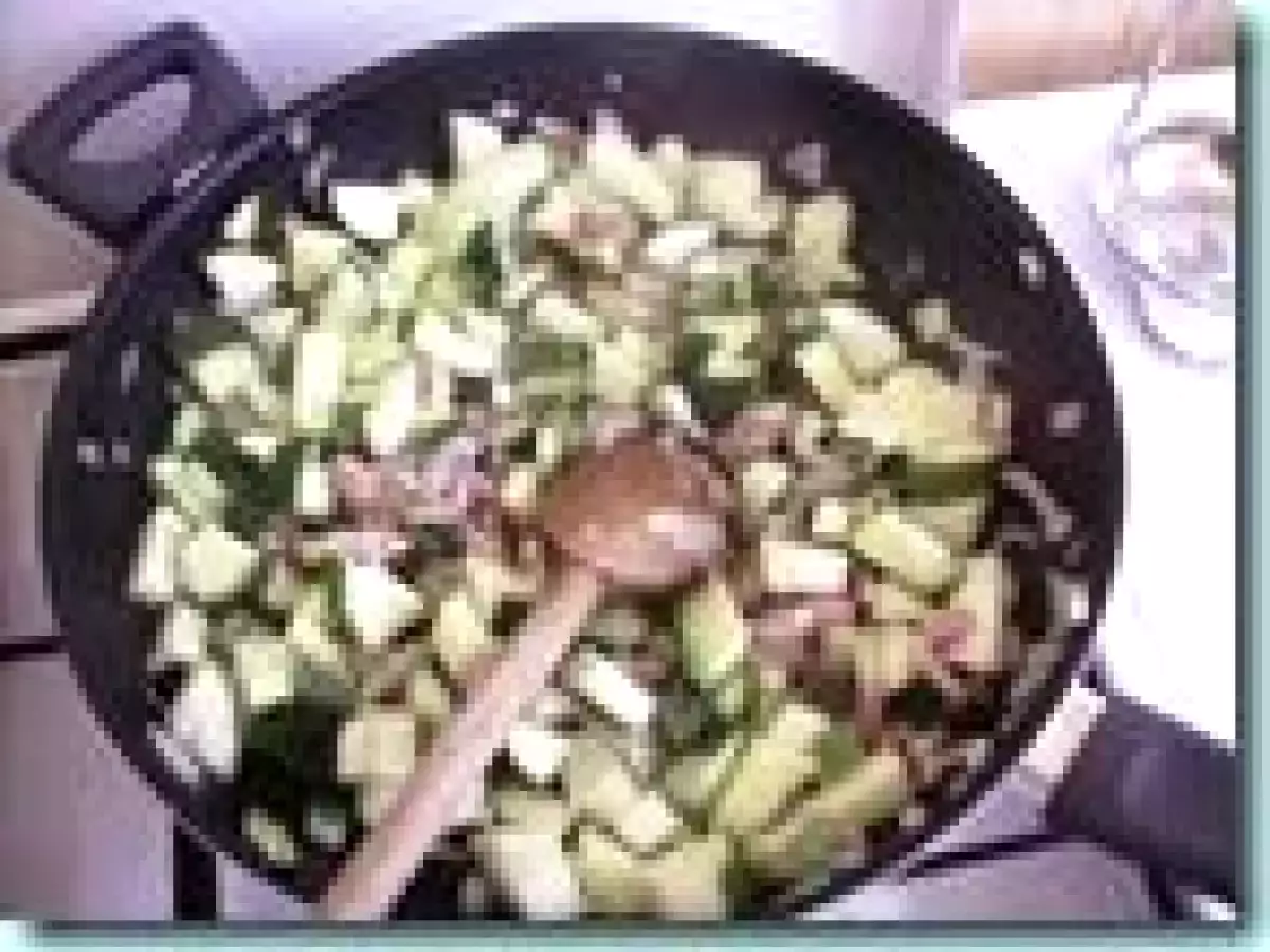 Quand 2 recettes se rencontrent...Risotto aux courgettes et aux lardons - photo 4