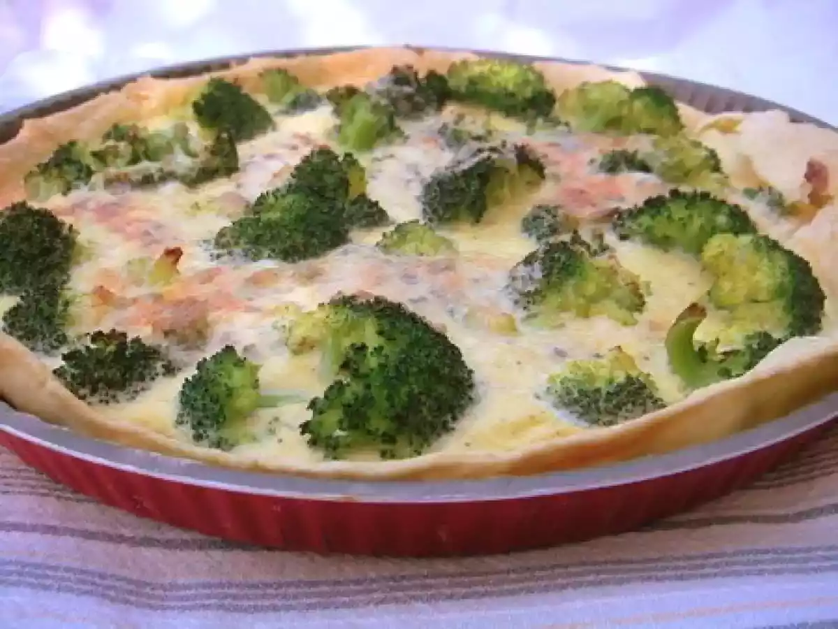 Quand le brocoli et la fourme d'Ambert se retrouvent dans une quiche....