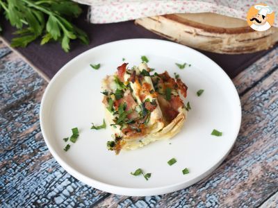 Que faire avec des tortillas? Gratin au jambon, épinards et mozzarella façon crinkle cake - photo 4