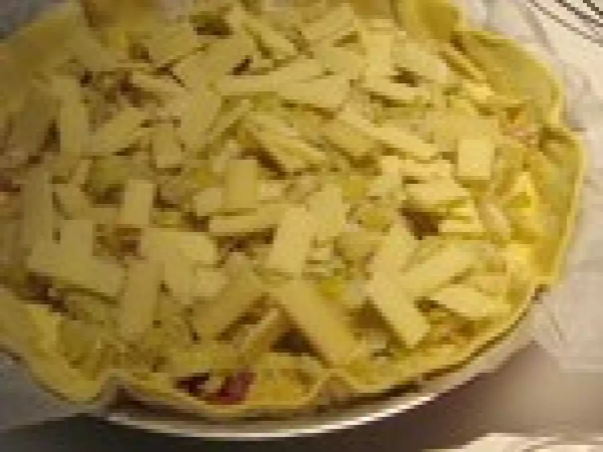 Quiche aux poireaux, lardons et beaufort - photo 3