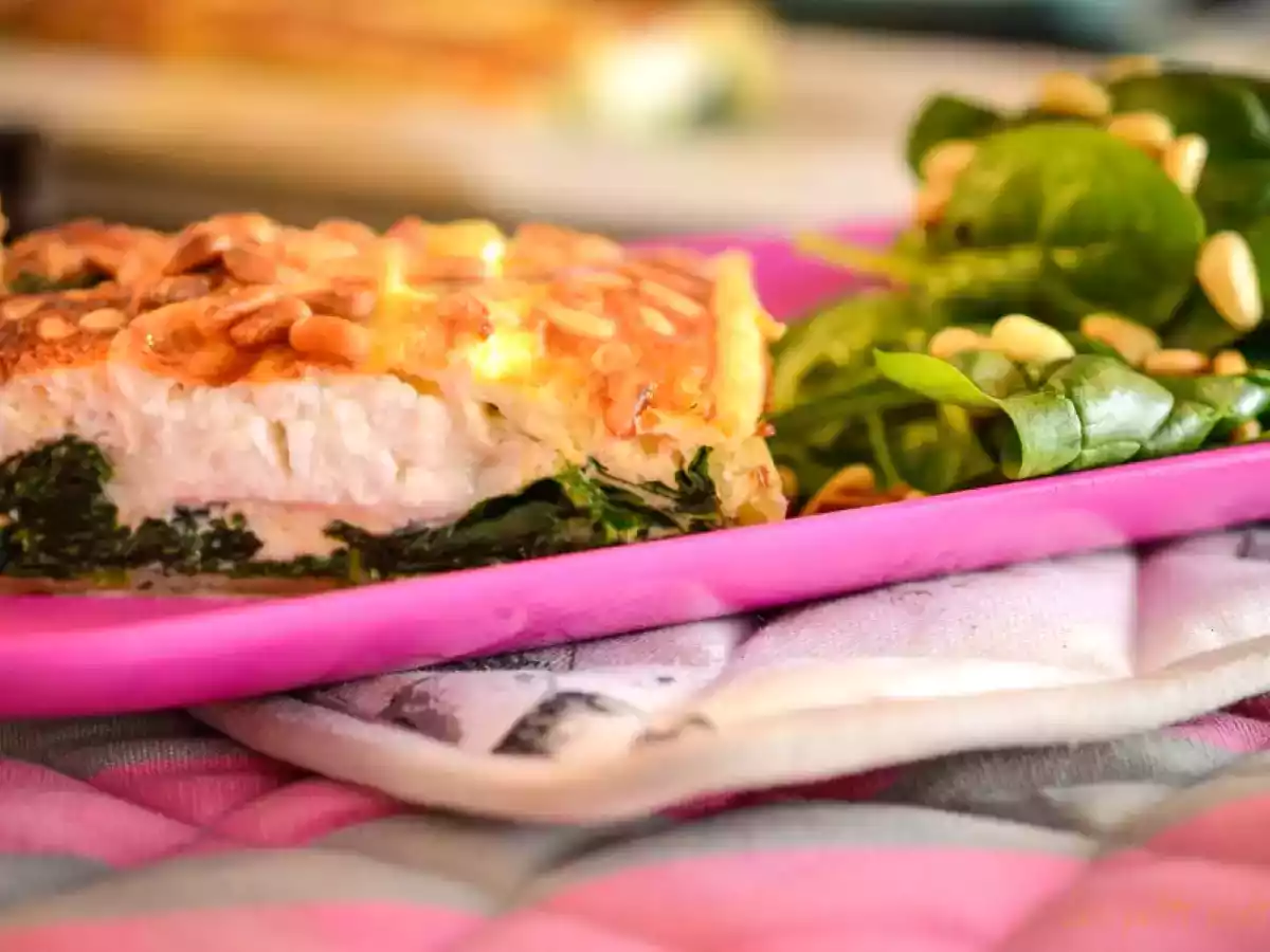 Quiche épinard chèvre pignons de pin - photo 2