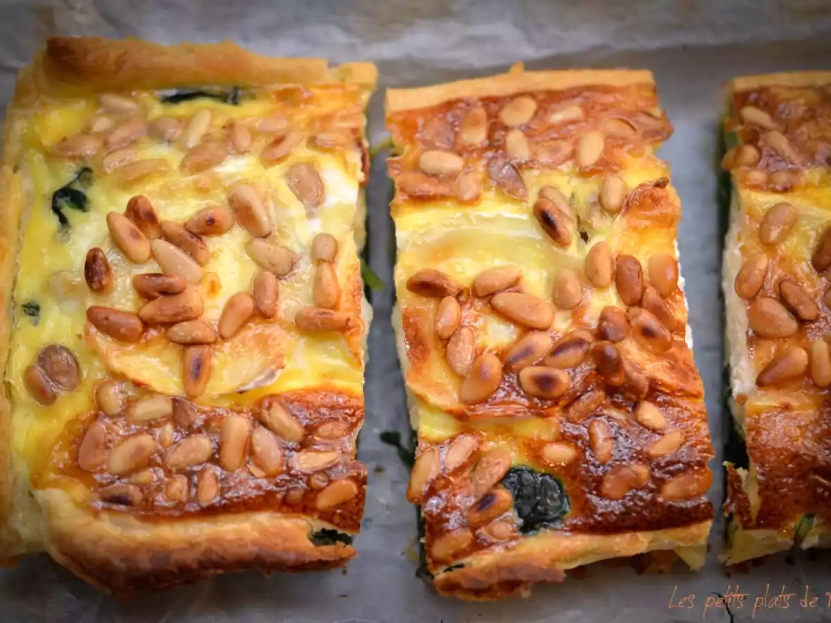 Quiche épinard chèvre pignons de pin - photo 3