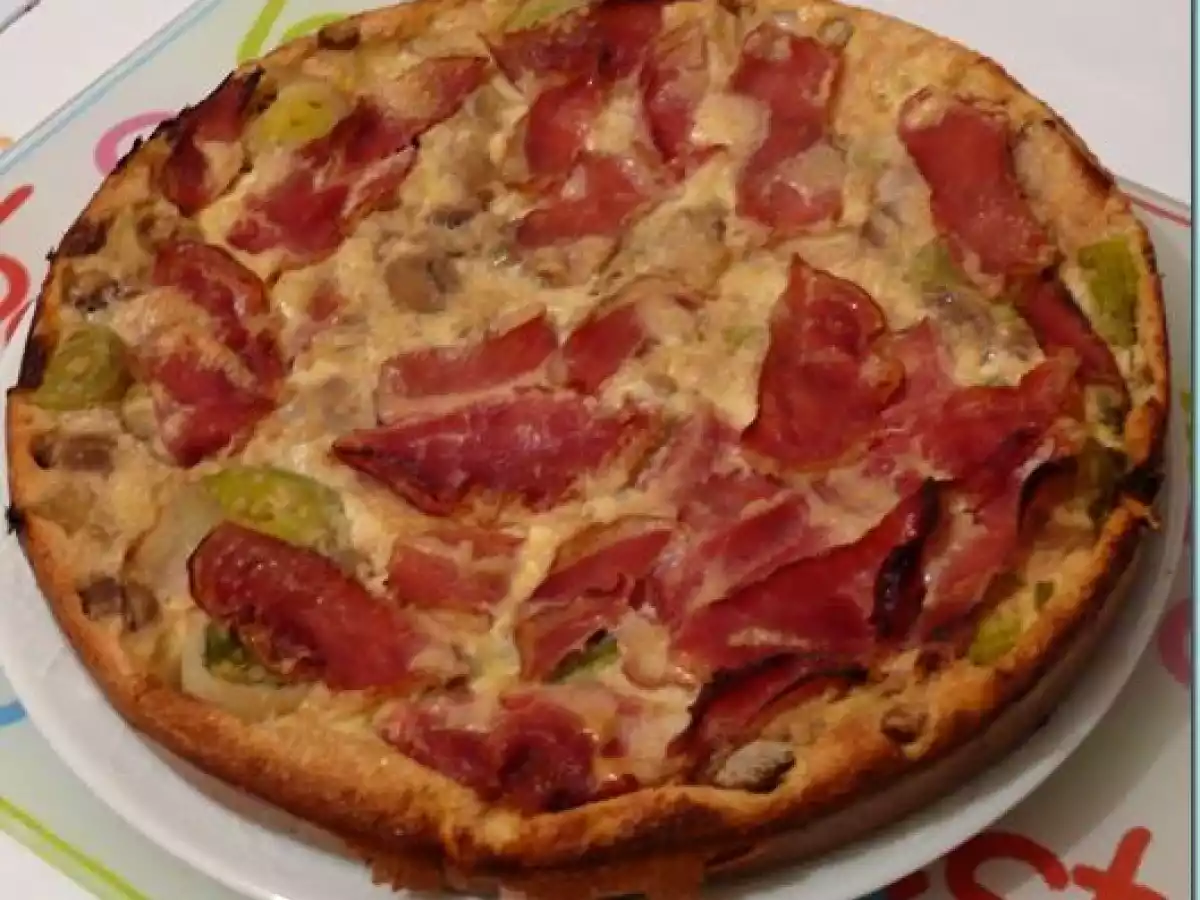 Quiche légère aux poireaux et au bacon