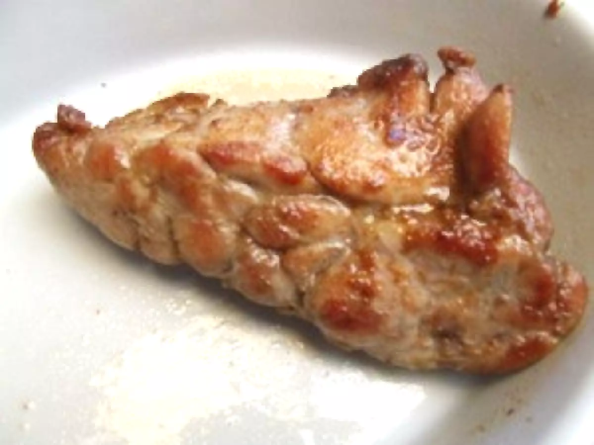 Ris de veau laqué au café& cardamome, légeretés croustillantes, brunoise de champignon - photo 2