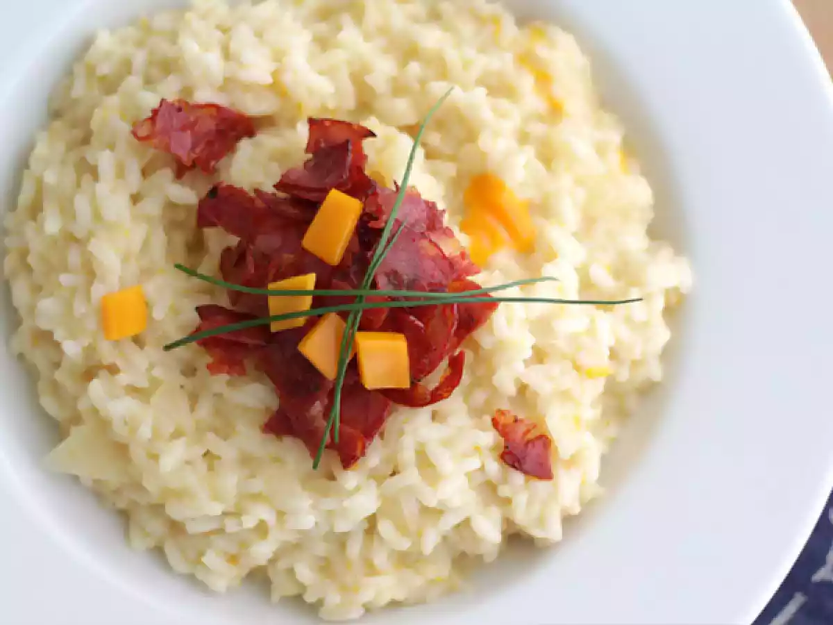 Risotto au fromage et au chorizo