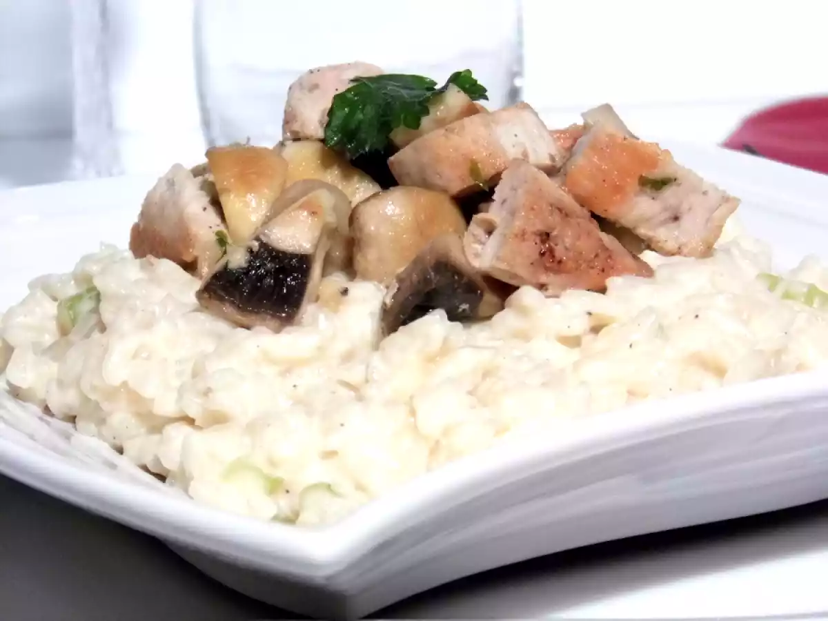 Risotto au poulet et champignons - photo 2