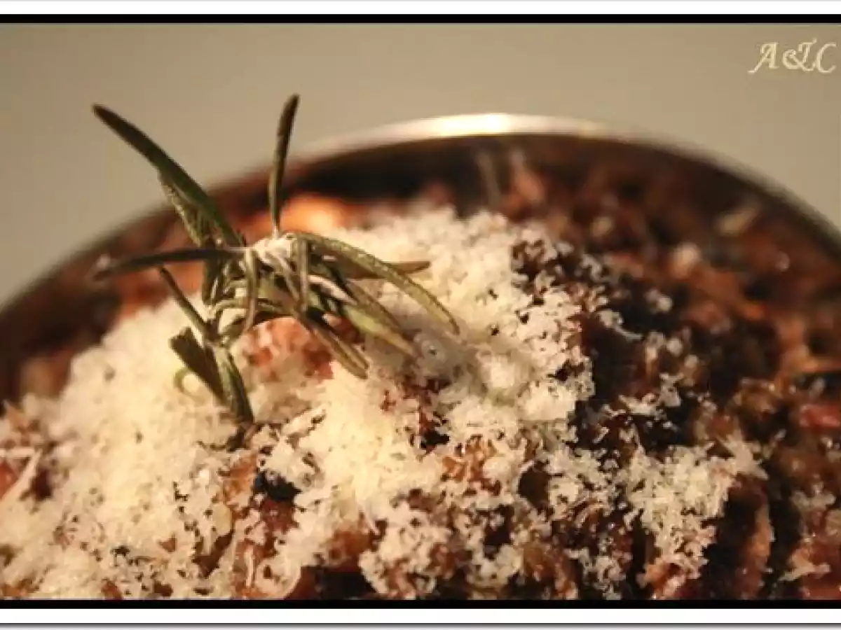 Risotto crèmeux ou pilaf de Riz Noir complet au chorizo et au poulet - photo 3