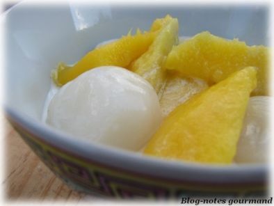 Riz gluant à la mangue et au lait de coco - Recette Ptitchef