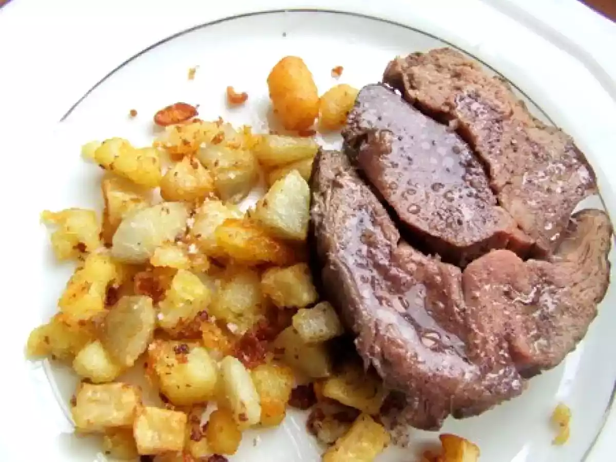 Rôti de chevreuil basse température & friture de légumes anciens - photo 2