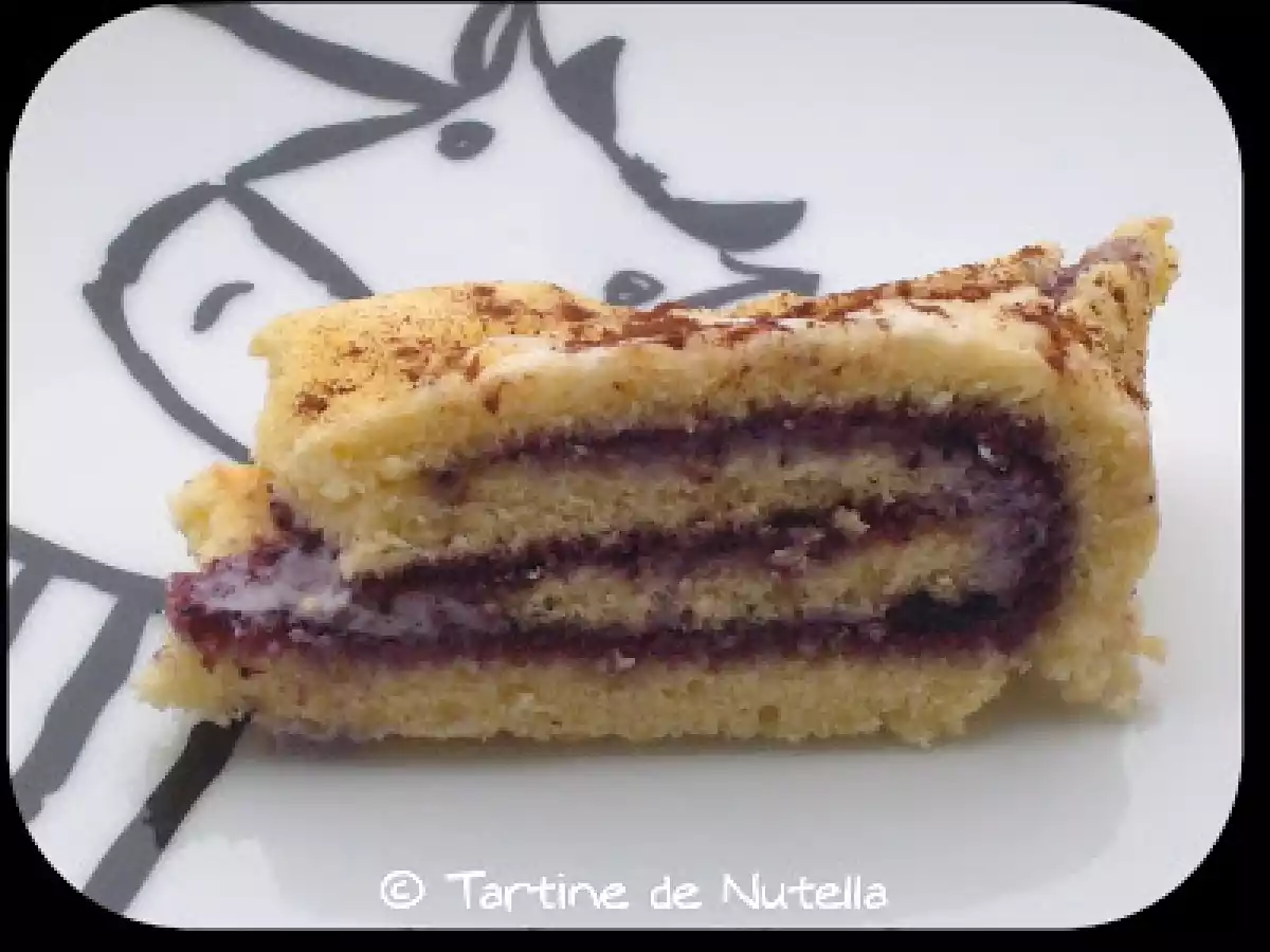 Roulé chocolat blanc-myrtille