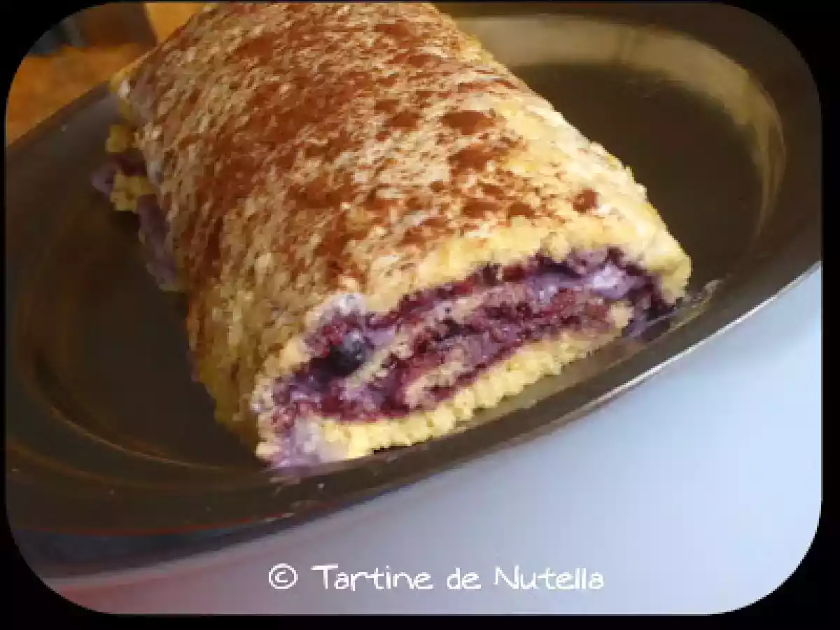 Roulé chocolat blanc-myrtille - photo 2