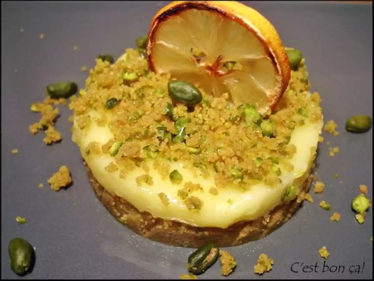 Sablé-crumble pistache et citron