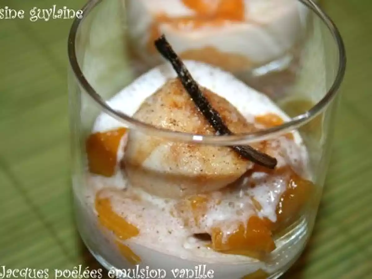 Saint-Jacques poêlées et leur émulsion à la vanille - photo 3