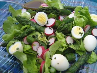 Salade asperges vertes radis