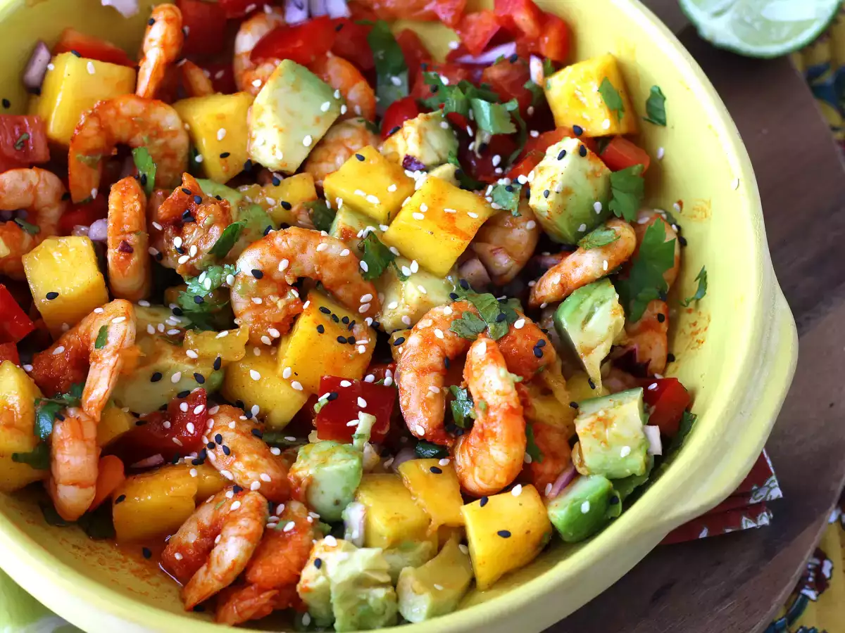 Salade crevettes mangue : fraîche, exotique et parfaite pour l’été