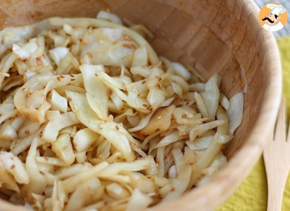 Recette - Salade de chou blanc comme au resto japonais en vidéo