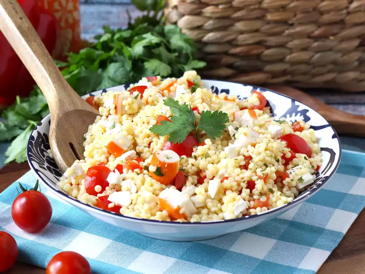 Salade de couscous perlé au surimi : fraîche, facile et parfaite pour l’été - photo 3