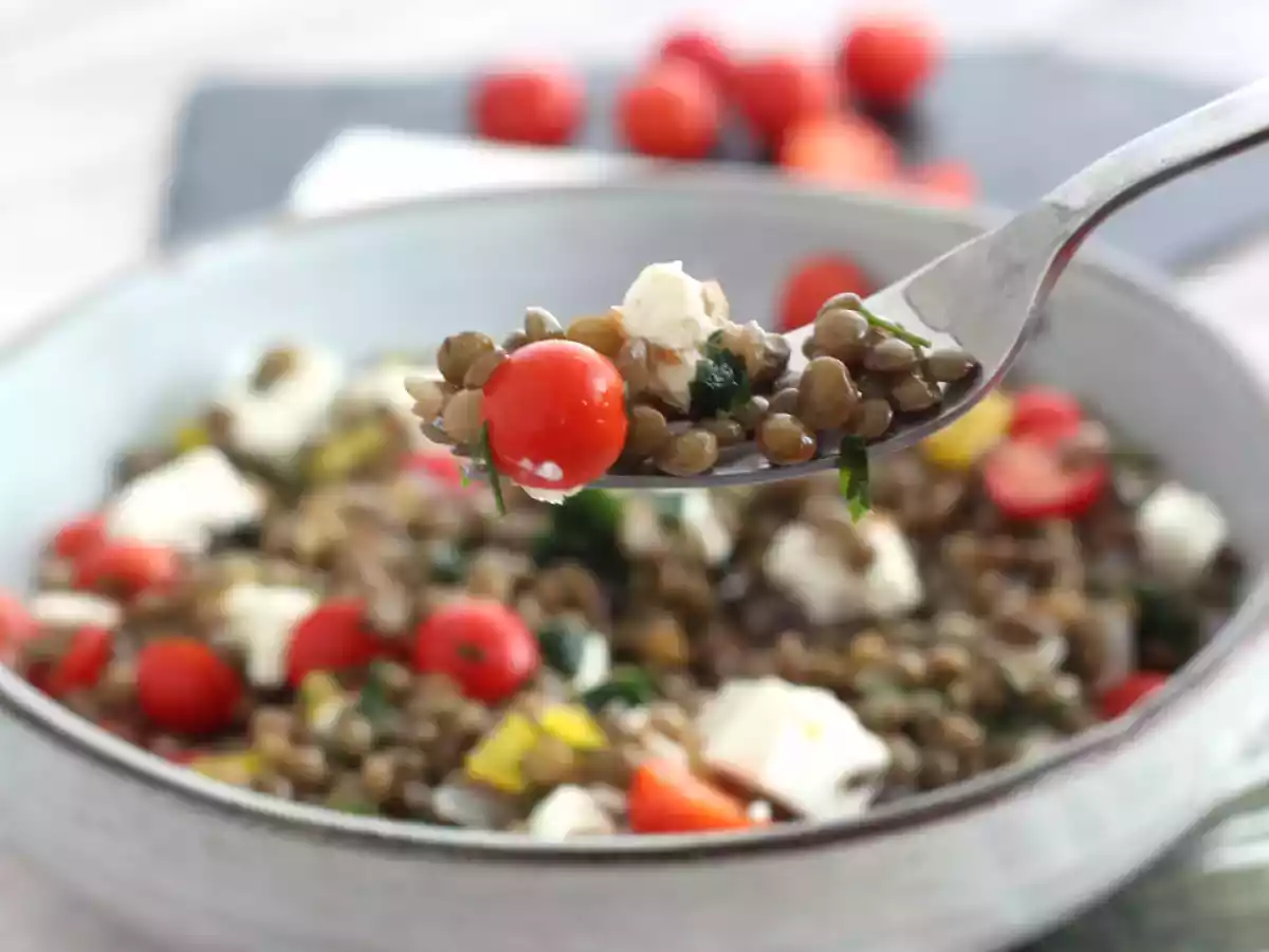 Salade de lentilles tomates et feta - photo 2