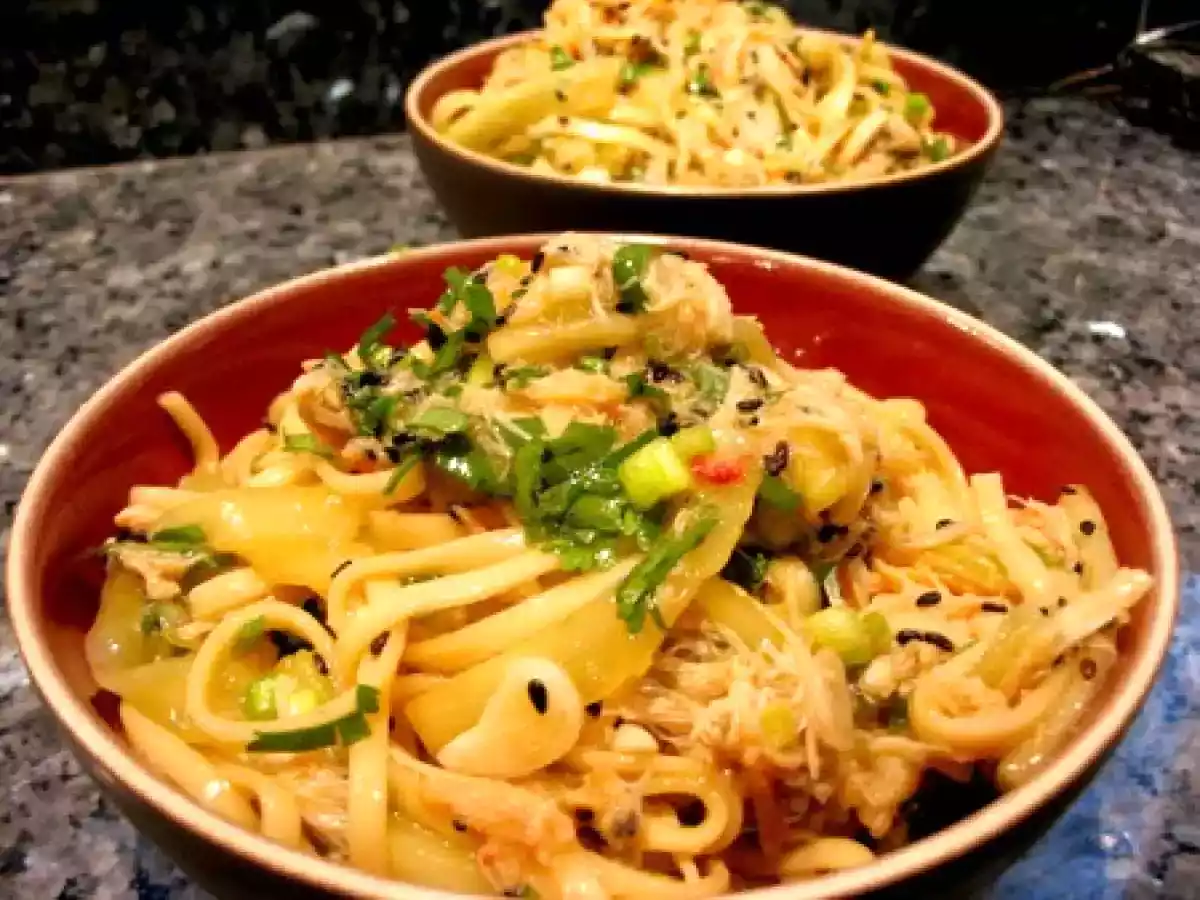 Salade de nouilles udon au crabe - photo 4