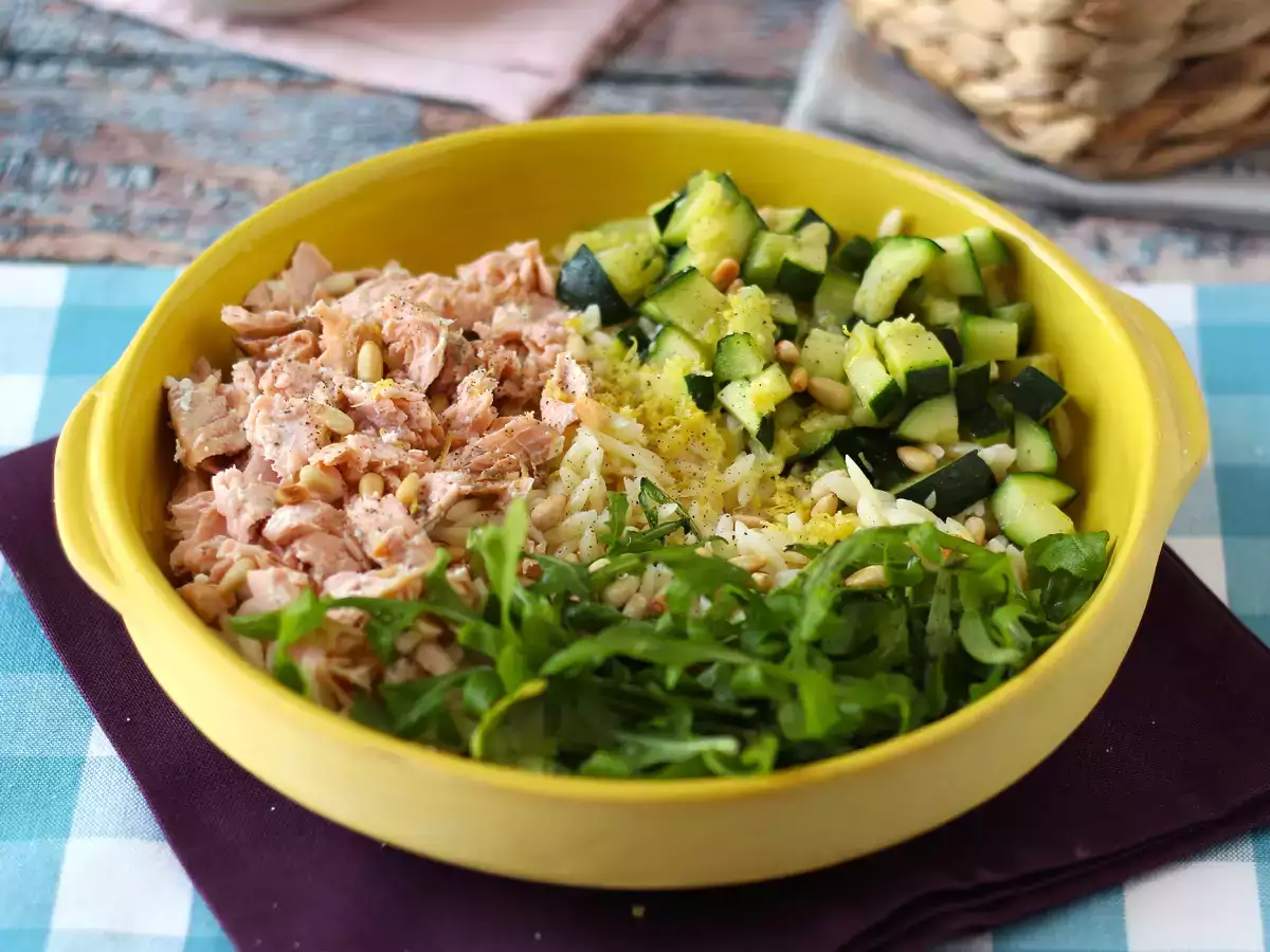 Salade de pâtes orzo au saumon et à la courgette - photo 9