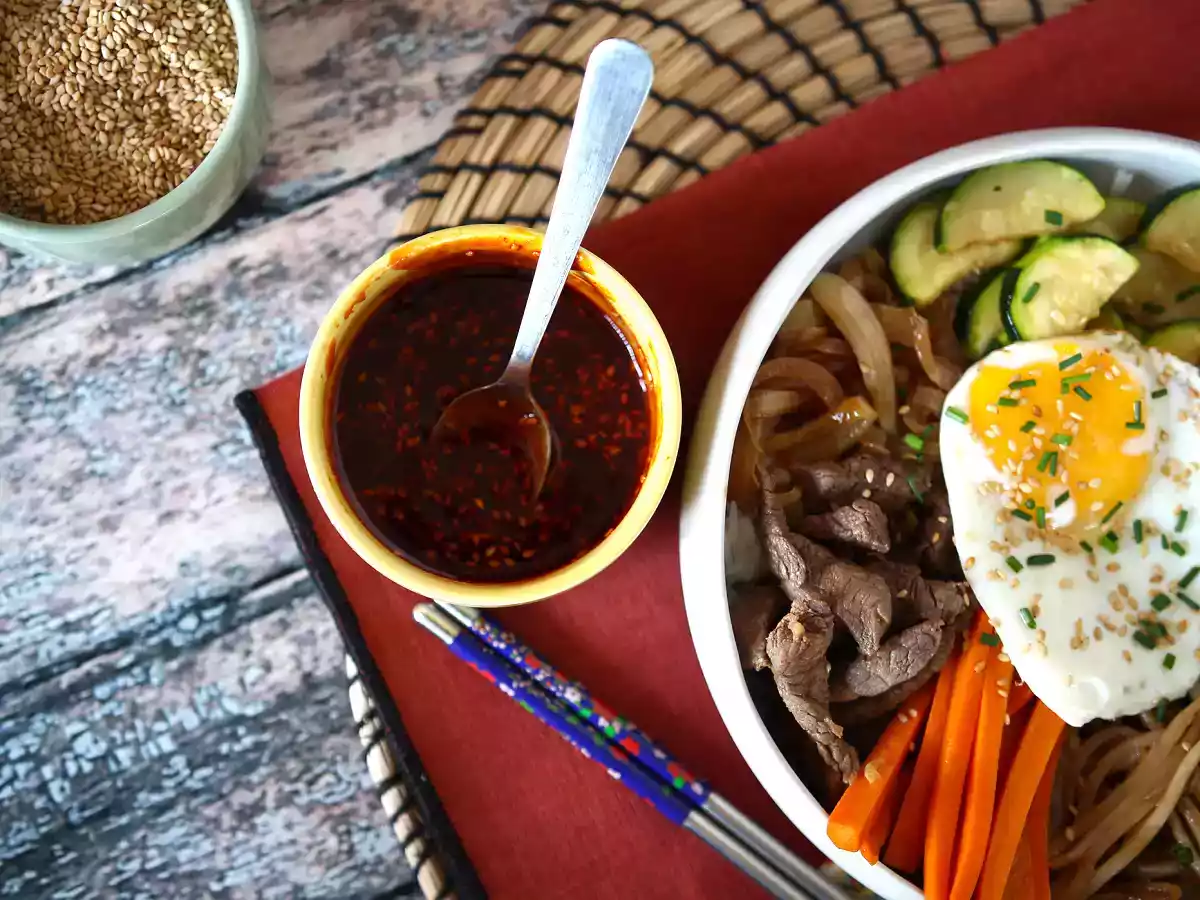 Sauce épicée coréenne au gochujang pour Bibimbap