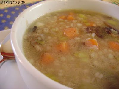 Soupe aux champignons et l orge