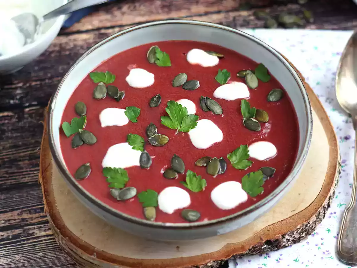 Soupe de betterave facile et colorée