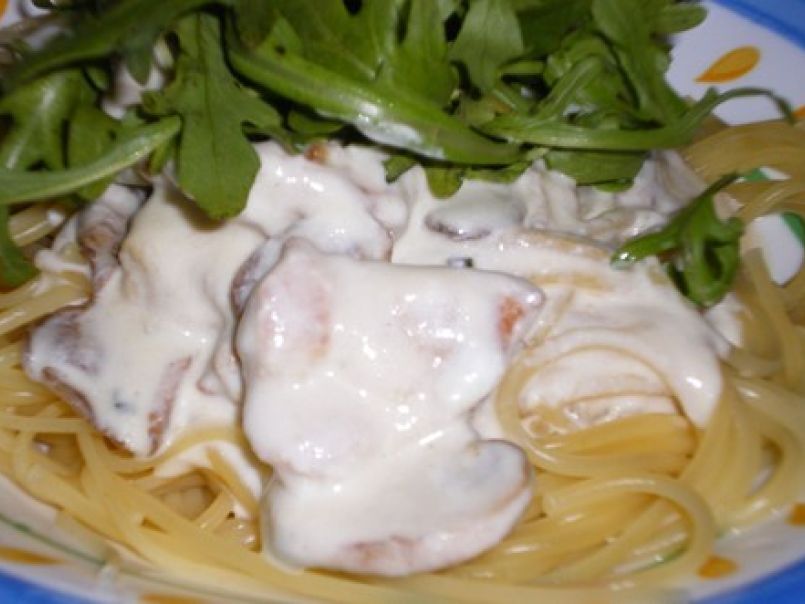 Spaghetti au poulet au champignons et à la crème de parmesan - photo 2