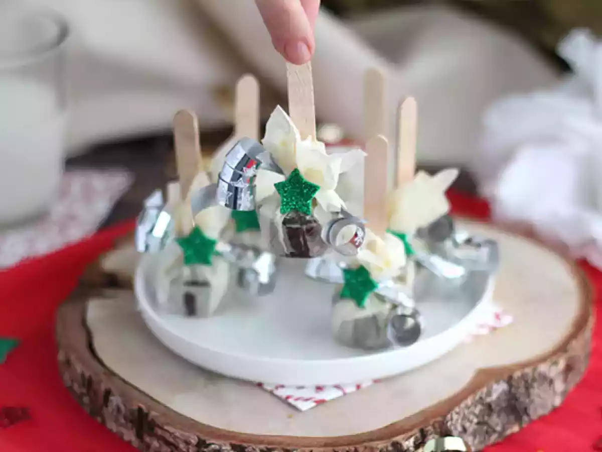 Sucettes pour chocolat chaud: chocolat noir + Carambar - photo 2