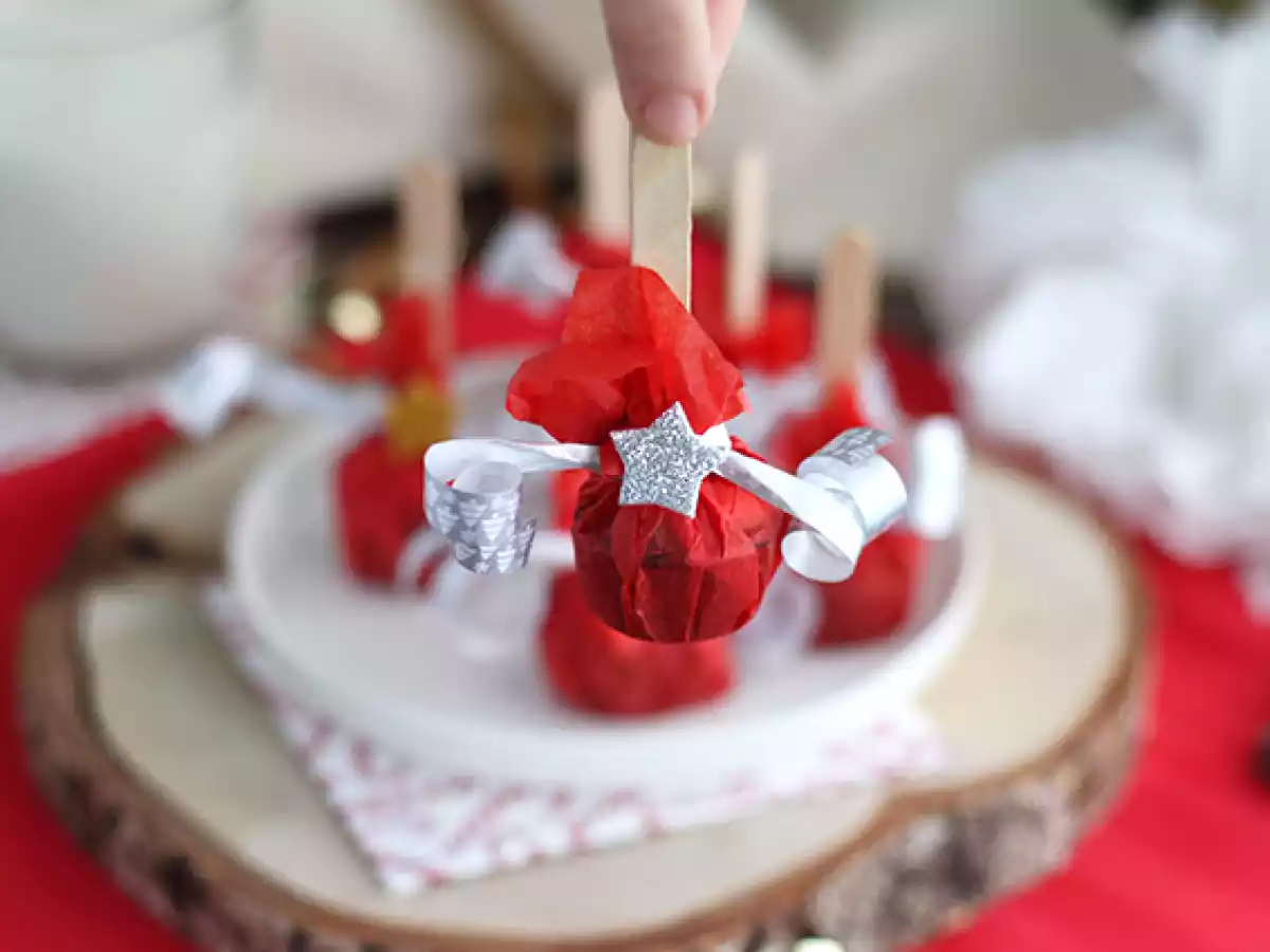Sucettes pour chocolat chaud: chocolat noir + marshmallow - photo 2