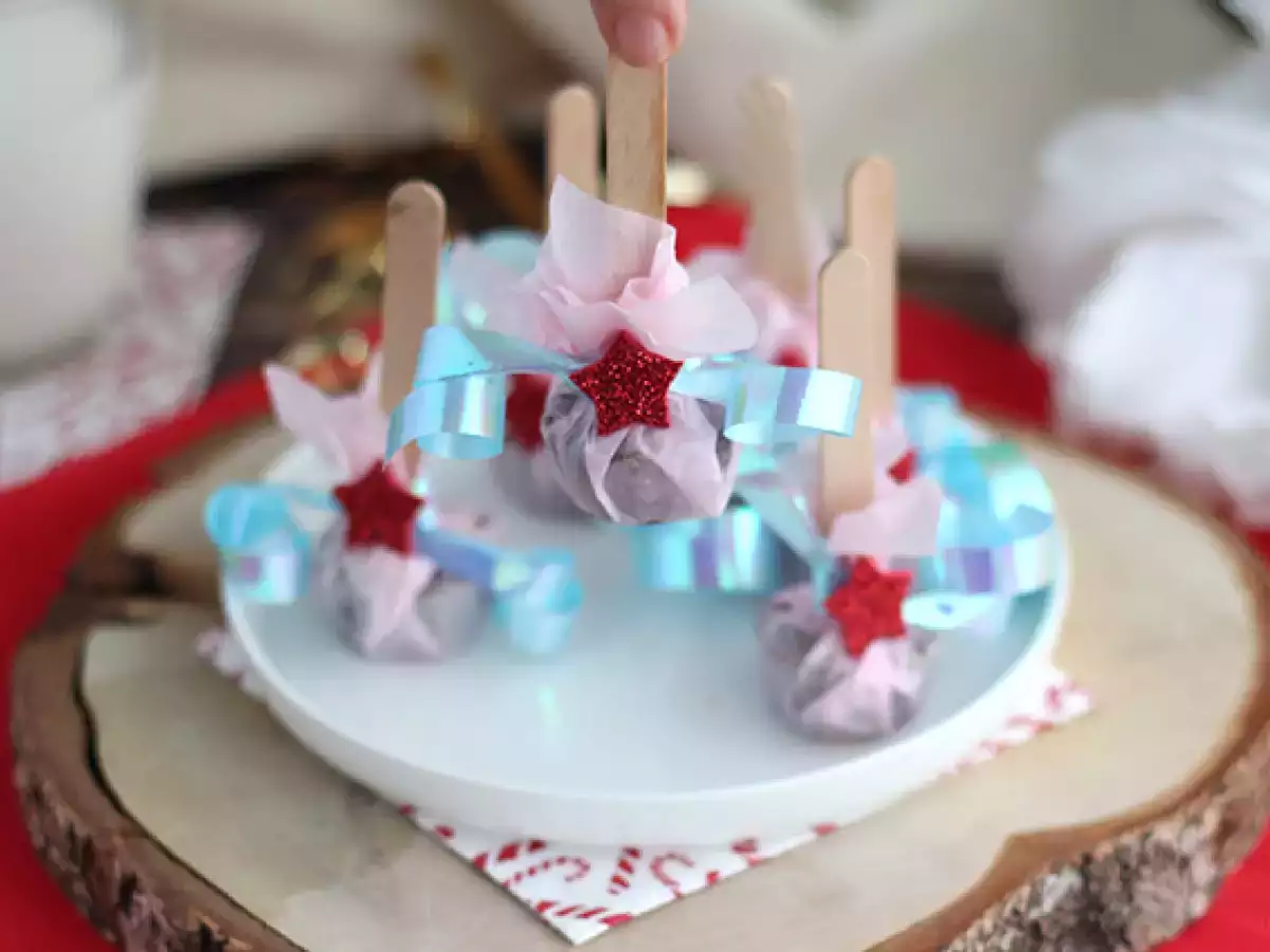 Sucettes pour chocolat chaud: chocolat noir + noisettes grillées - photo 2