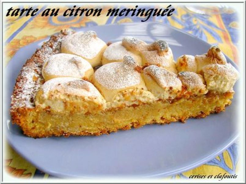 Tarte Au Citron Meringuee Pate Sablée A La Poudre Damande