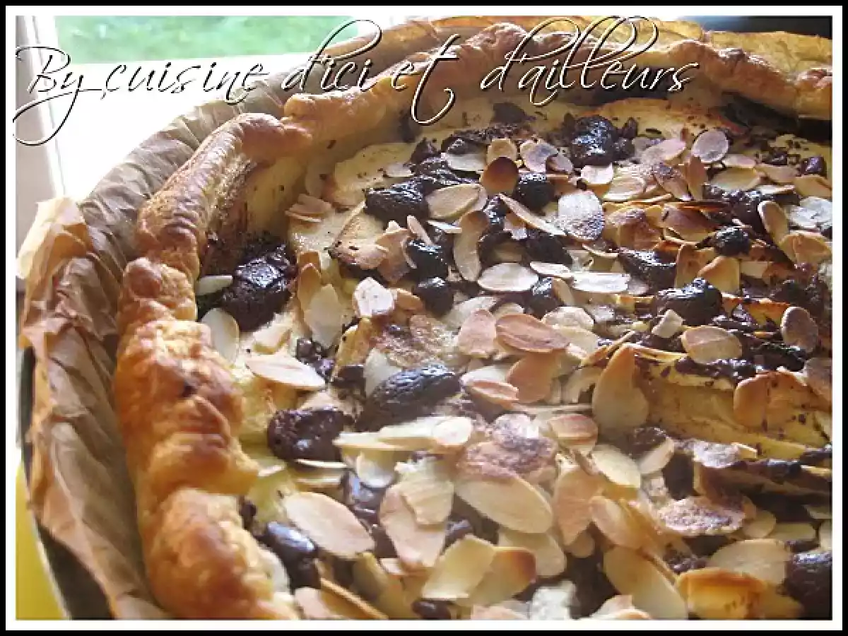 Tarte aux pommes gourmande (noisettes-chocolat-amandes)
