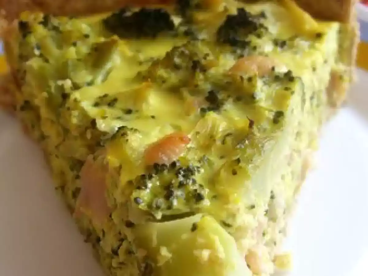 Tarte brocolis et saumon fumé