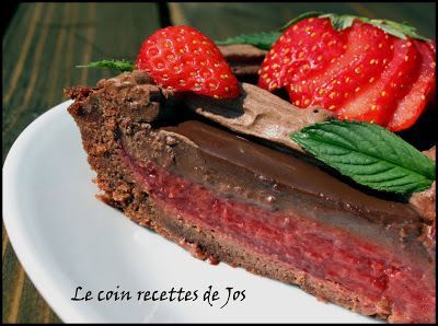 Gâteau au chocolat et aux fraises