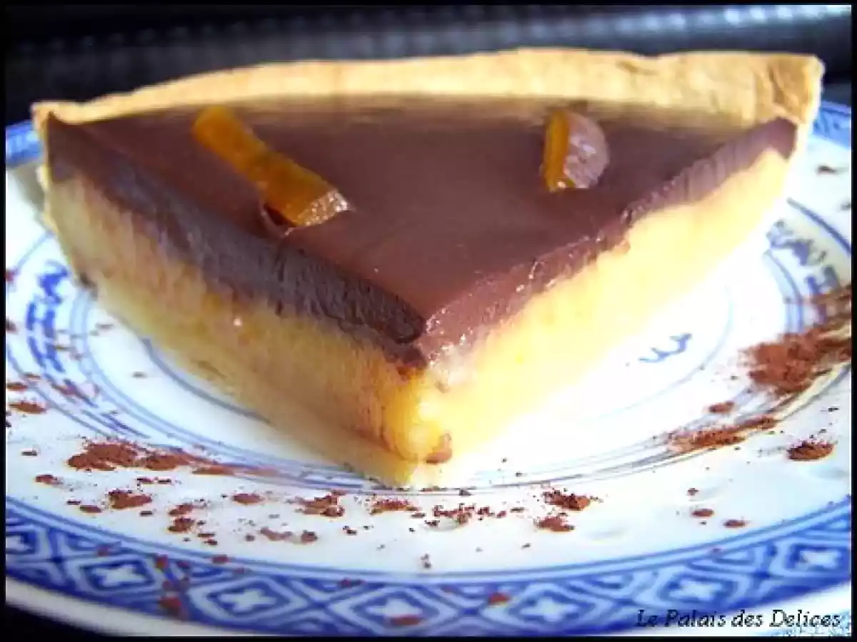 Tarte crémeuse à l'orange et au chocolat
