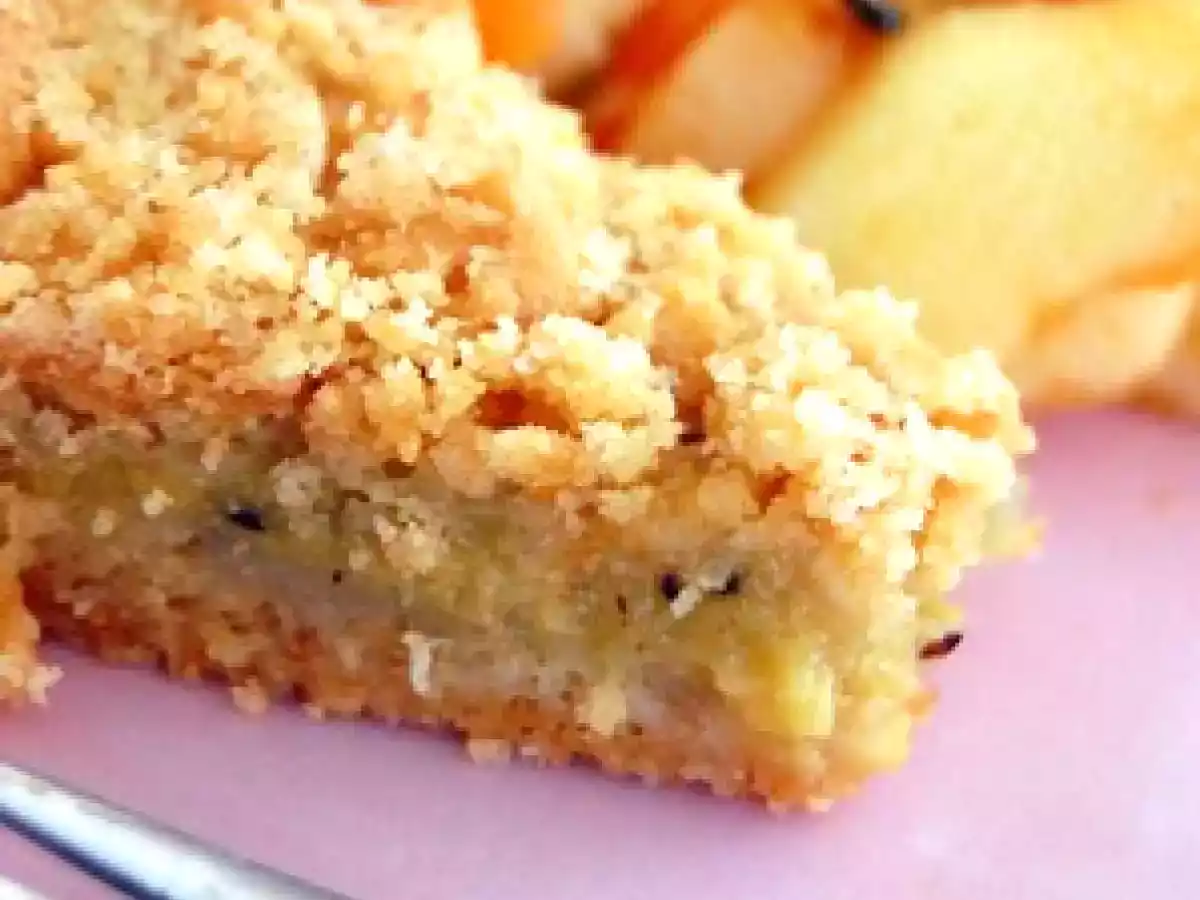 Tarte crumble à la compote de fruits...