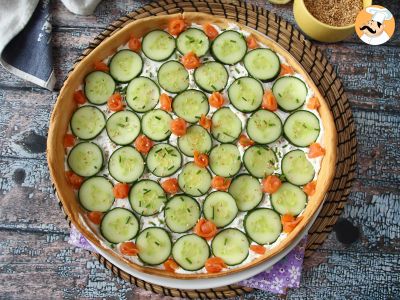 Tarte d'été super rafraichissante: ricotta, concombre et saumon fumé - photo 4