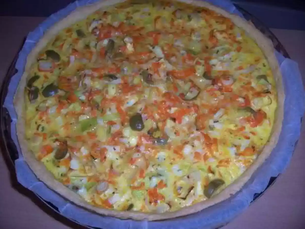 Tarte légumes - trois fromages au surimi - photo 3