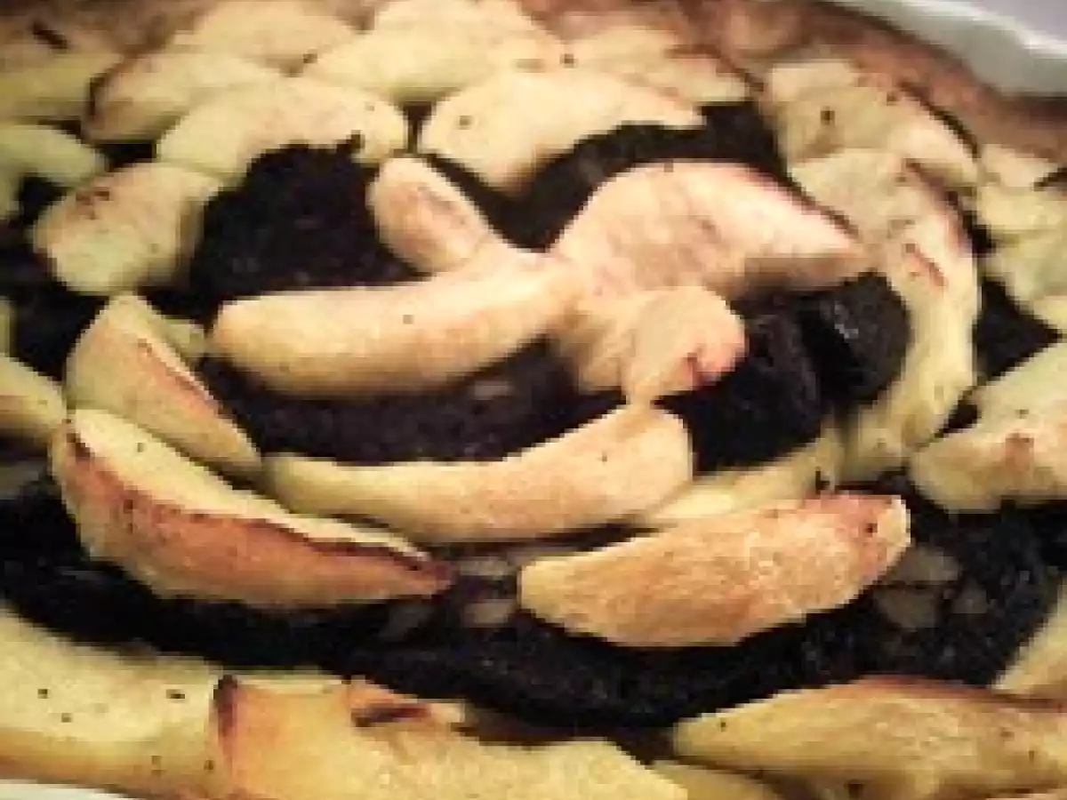 Tarte normande au boudin